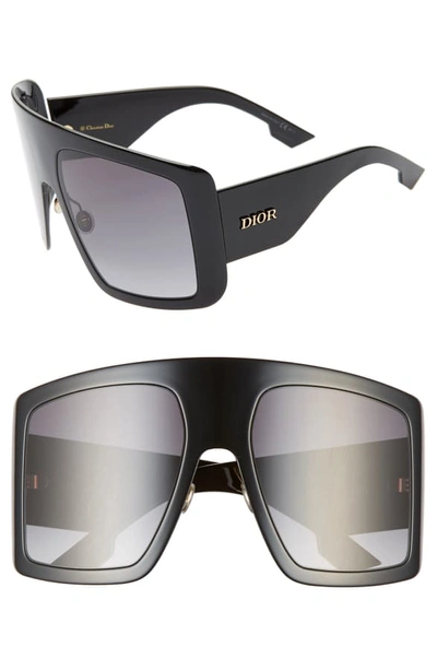 Dior Solight1 Gradient Shield Sunglasses In Black | ModeSens