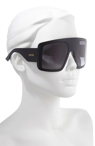 Shop Dior Solight1s 60mm Shield Sunglasses In Black/ Black
