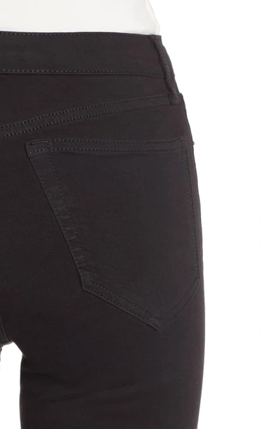Shop Topshop Jamie High Waist Flare Leg Jeans In Open Black
