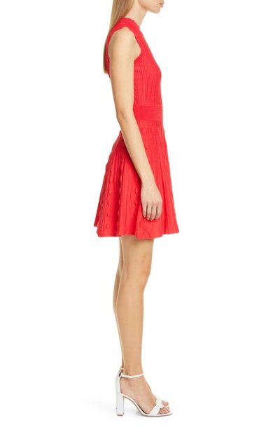 Shop Ted Baker Kamylia Scallop Knit Skater Dress In Bright Red