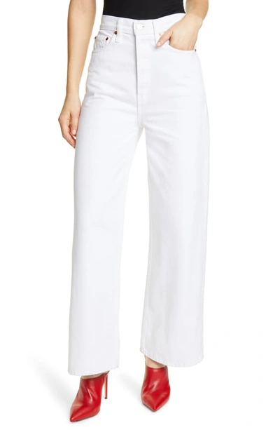 Shop Re/done Originals '60s Extreme Wide Leg Jeans In White