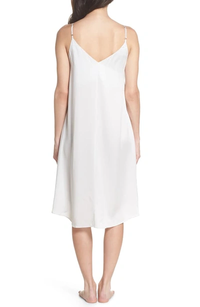 Shop Papinelle Silk Nightgown In Ice Grey