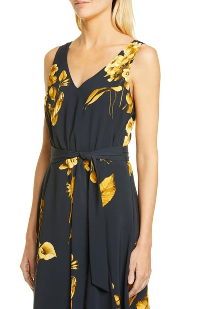 Shop Ted Baker Fantasia Asymmetrical Dress In Dark Blue