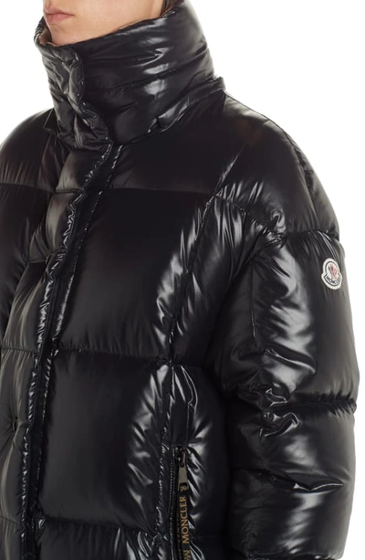 Shop Moncler Parnaiba Long Quilted Down Puffer Coat In Black