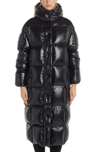 Shop Moncler Parnaiba Long Quilted Down Puffer Coat In Black