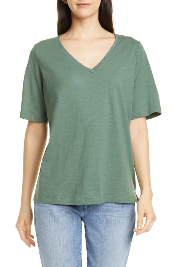 eileen fisher v neck tee