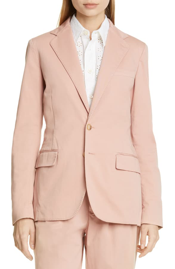 Polo Ralph Lauren Stretch Cotton Blazer In Pale Pink | ModeSens