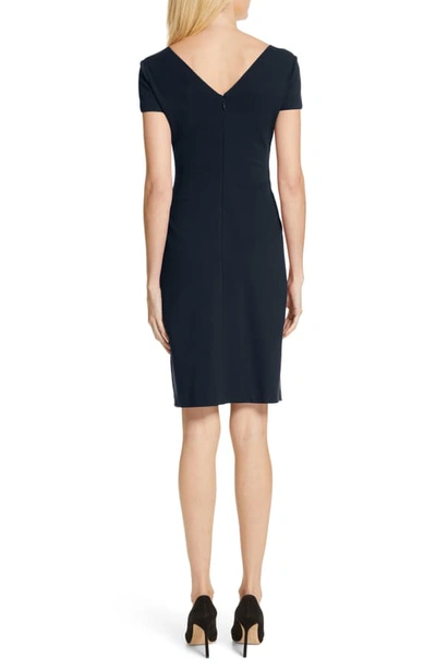 Shop Emporio Armani Milano Jersey Dress In Navy