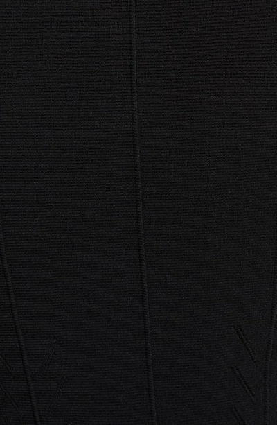 Shop Alexander Mcqueen Cutout Scallop Hem Midi Sweater Dress In Black