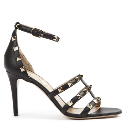 Shop Valentino Garavani Rockstud Sandals In Black