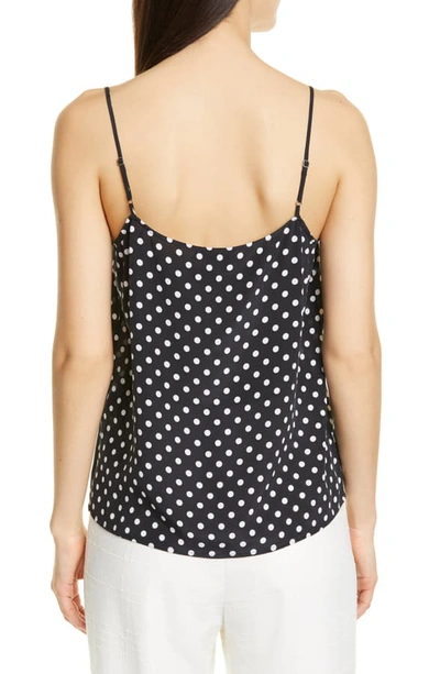 Shop Equipment Layla Polka Dot Silk Camisole In Eclipse Bright White