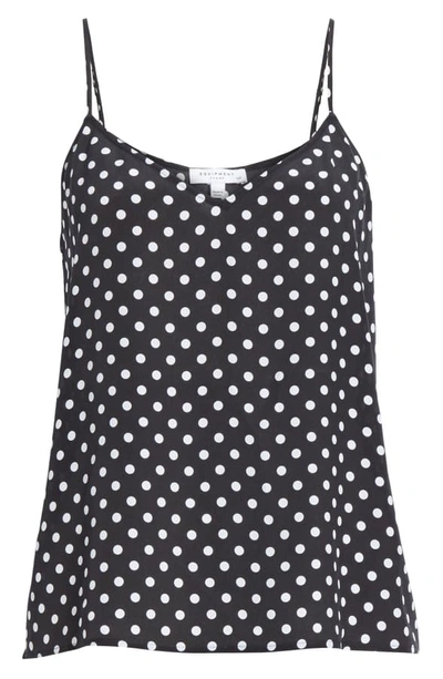 Shop Equipment Layla Polka Dot Silk Camisole In Eclipse Bright White