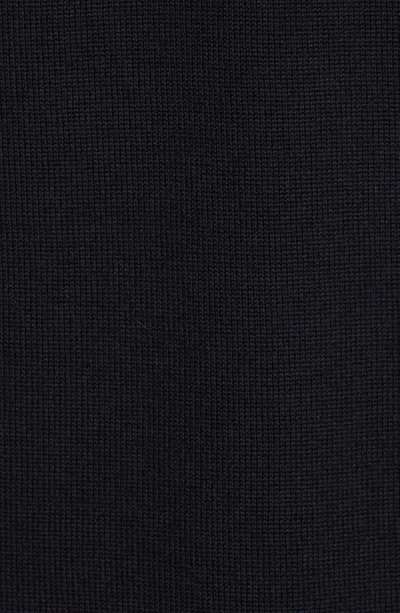 Shop Akris Punto Organza Dot Long Sleeve Merino Wool Sweater Dress In Black
