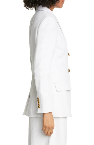 Shop A.l.c Sedgwick Double Breasted Blazer In Eggshell