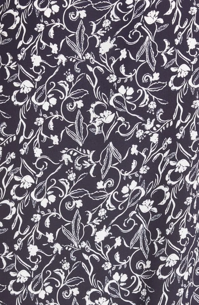 Shop Tanya Taylor Sarita Pattern Mix Sleeveless Silk Midi Dress In Tile Floral Navy