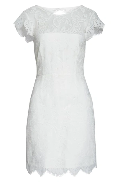 Shop Bb Dakota Jayce Lace Sheath Cocktail Dress In White