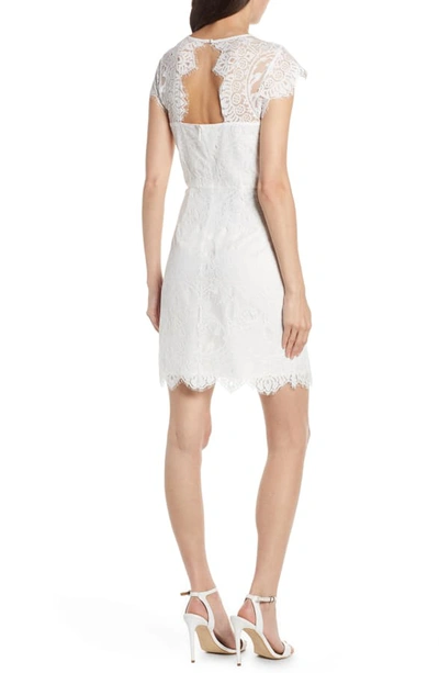 Shop Bb Dakota Jayce Lace Sheath Cocktail Dress In White