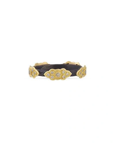 Shop Armenta Old World Stackable Champagne Diamond Scroll Ring