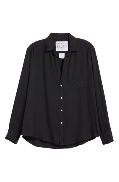 Shop Frank & Eileen The Eileen Chambray Shirt In Black Modal