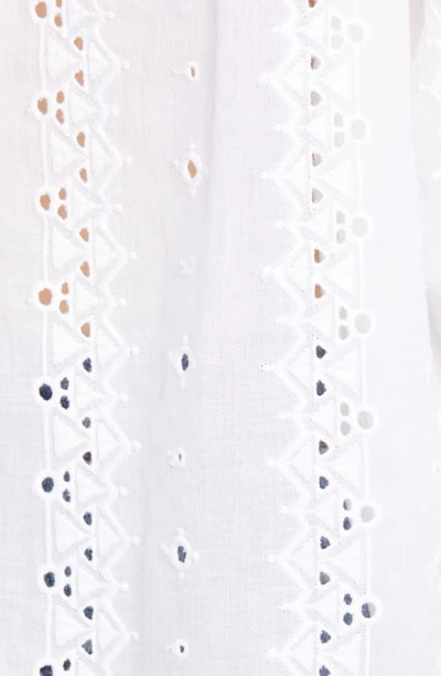 Shop Joie Holdena Eyelet Peasant Top In Clean White