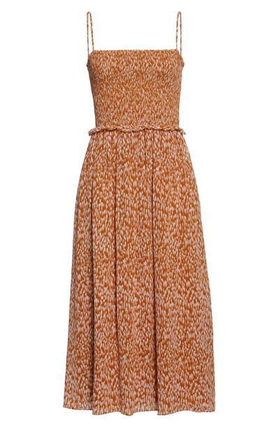 Shop Joie Ambrose Silk Party Dress In Copper