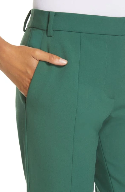 Shop Tibi Anson Beatle Stretch Ankle Pants In Leaf Green