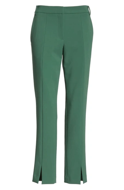 Shop Tibi Anson Beatle Stretch Ankle Pants In Leaf Green