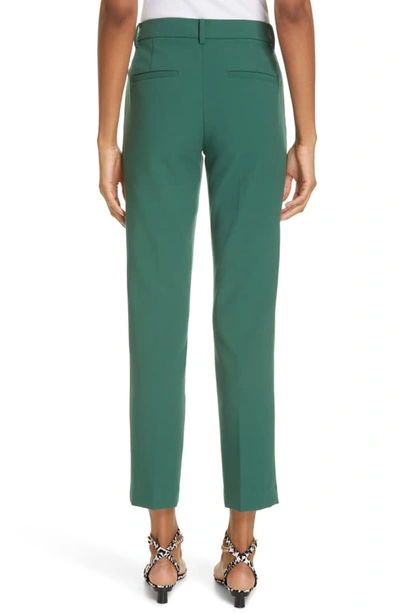 Shop Tibi Anson Beatle Stretch Ankle Pants In Leaf Green