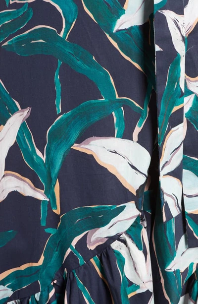 Shop Tory Burch Print Cover-up Wrap Midi Dress In Desert Bloom Pigment