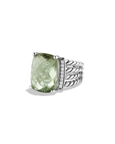 Shop David Yurman Wheaton Ring With Prasiolite And Diamonds
