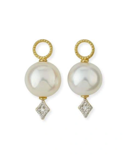Shop Jude Frances Lisse Large Pearl & Diamond Earring Charms