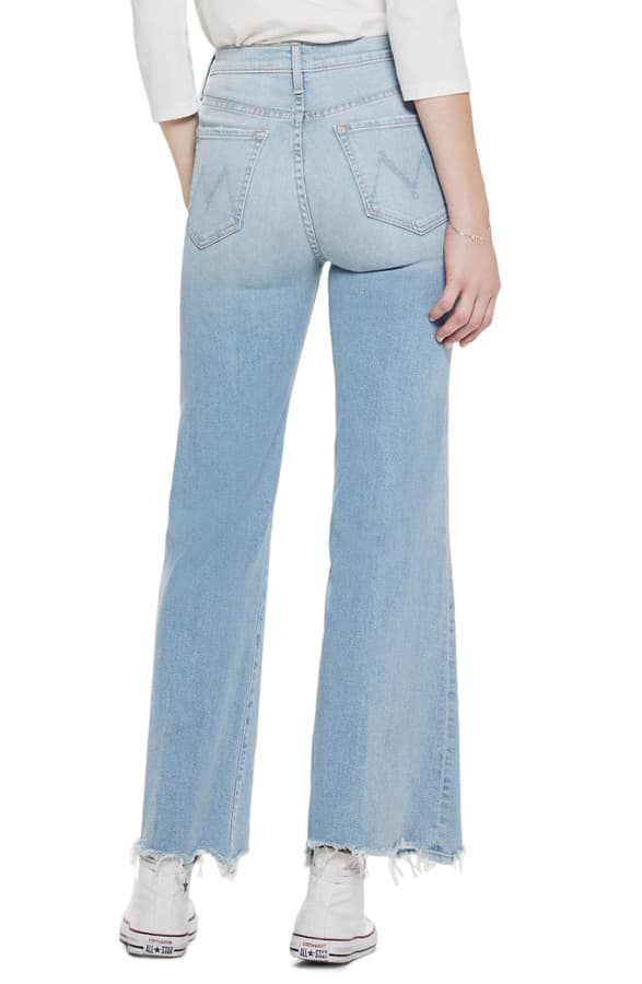 Mother The Tomcat Roller High Waist Chew Hem Jeans in Fresh Catch