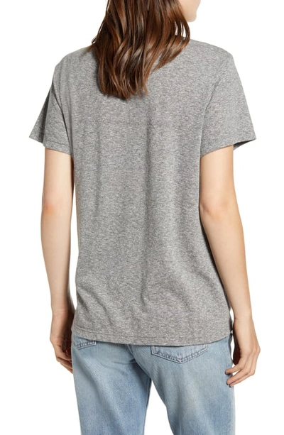 Shop Current Elliott The Perfect V-neck Tee In Heather Grey