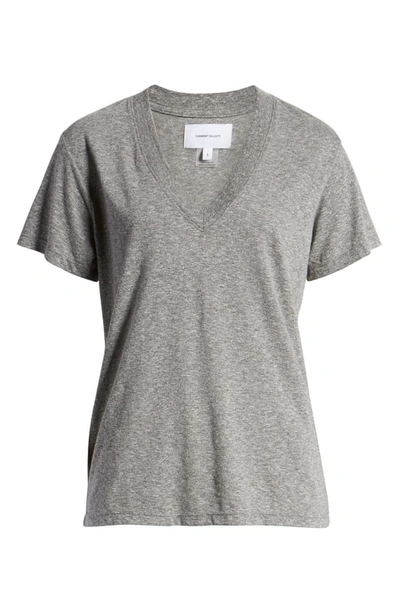 Shop Current Elliott The Perfect V-neck Tee In Heather Grey