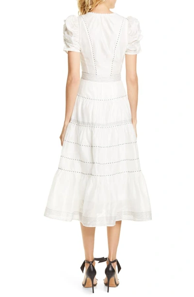 Shop Ulla Johnson Odilie Midi Dress In Blanc