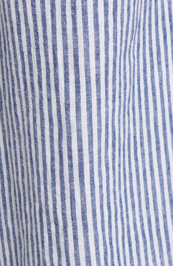 Talia Stripe Cotton Linen Jumpsuit In Wisteria