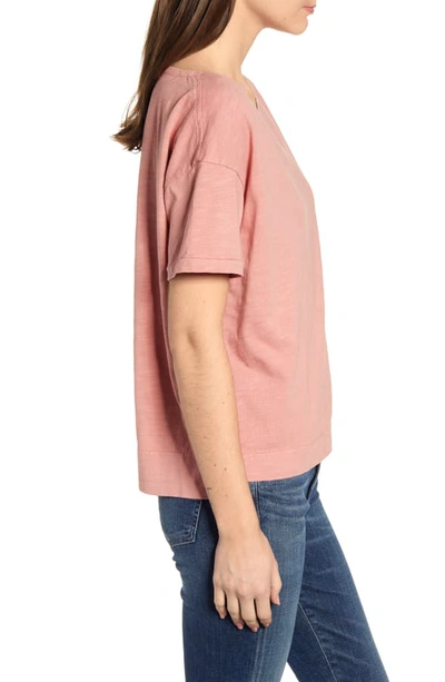 Shop Alex Mill Slub Boxy Tee In Dried Rose