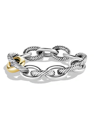 Shop David Yurman Oval Extra-large Link Bracelet With Gold
