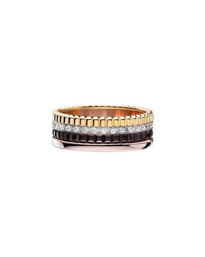 Shop Boucheron Classic Quatre 18k Four-color Gold Small Diamond Band Ring, Eu 53 / Us 6.25