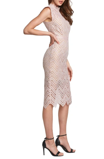 Shop Bardot Imogen Lace Body-con Dress In Soft Pink
