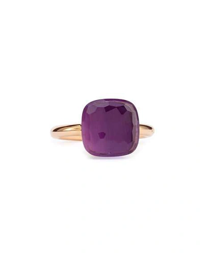 Shop Pomellato Nudo Rose Gold & Amethyst Ring, Grande