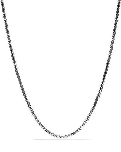 Shop David Yurman Men's Box Chain Necklace In Silver, 3.6mm, 24"l