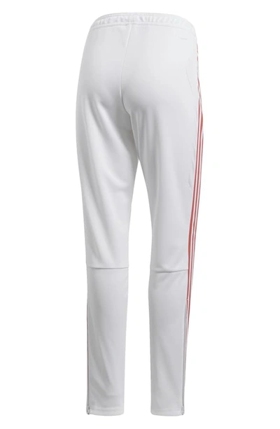 Shop Adidas Originals 3-stripes Slim Football Pants In White/ Nude Pearl Essence