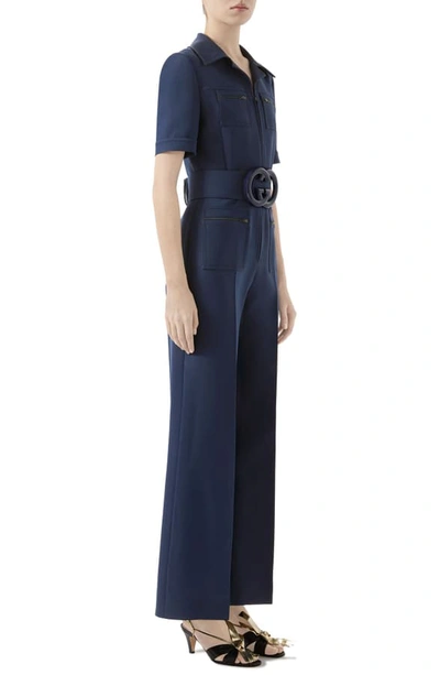 GUCCI Jumpsuit with silk in 1043 black/mix