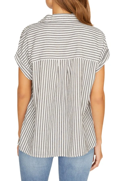 Shop Sanctuary Mod Short Sleeve Boyfriend Shirt In Timeless Stripe