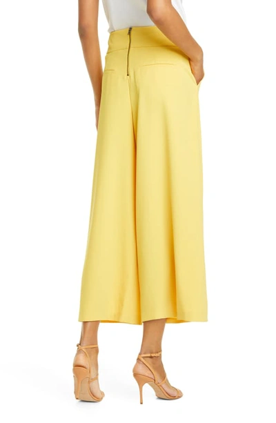 Shop Alice And Olivia Donald High Waist Gaucho Pants In Golden Rod