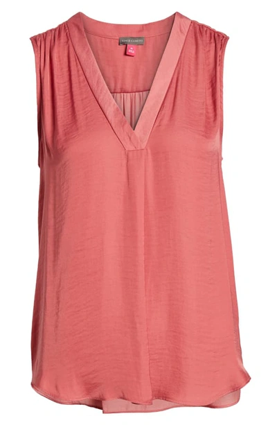 Shop Vince Camuto Rumpled Satin Blouse In New Rouge Blush