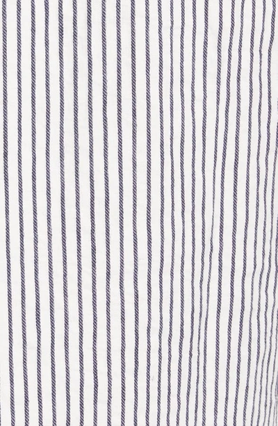 Shop Atm Anthony Thomas Melillo Cotton & Linen Sundress In Chalk/ Navy Stripe