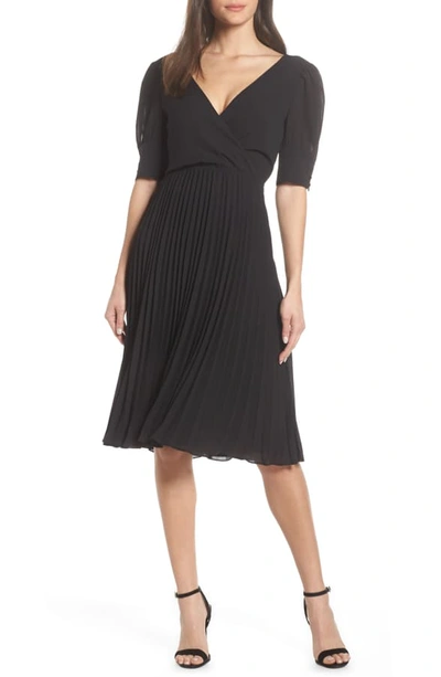 Shop Ali & Jay Angles Flight Chiffon Fit & Flare Dress In Black