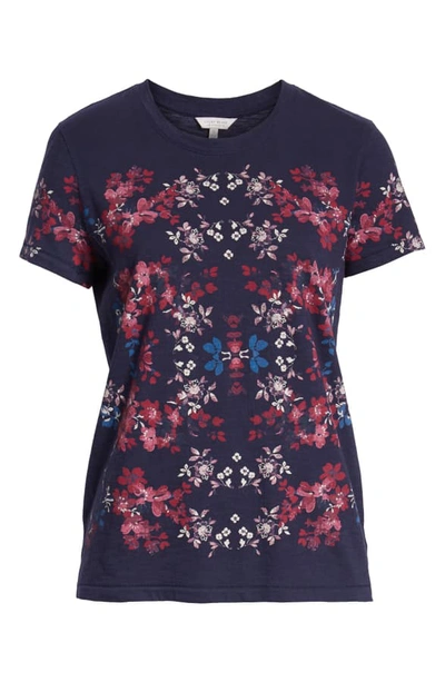 Shop Lucky Brand Multicolor Floral Print Tee In American Navy